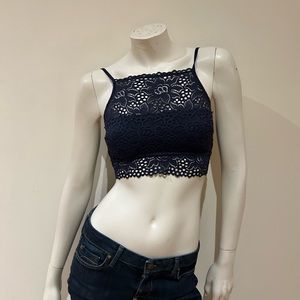 Aerie lacy stretch Cami’s.  White and Navy size med